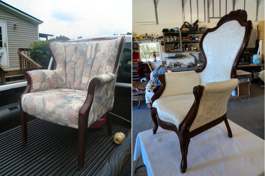 Queen Anne & Wing chair